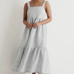 Madewell Cicely Tiered Midi Dress in Patchwork NWT Size 4